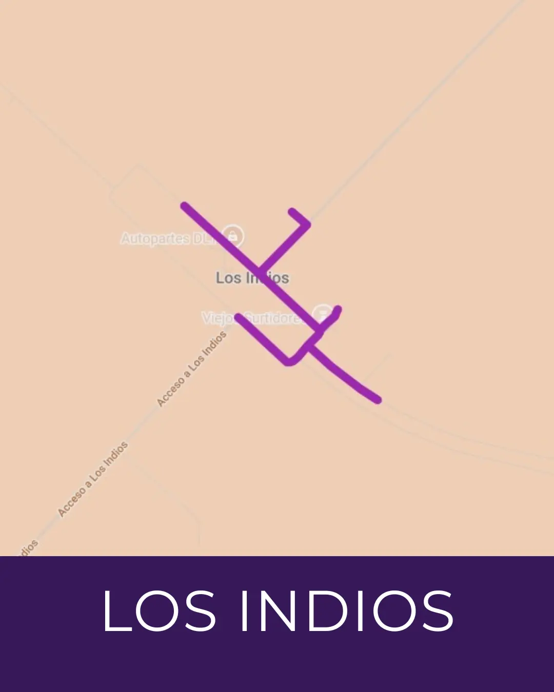 Mapa Los Indios